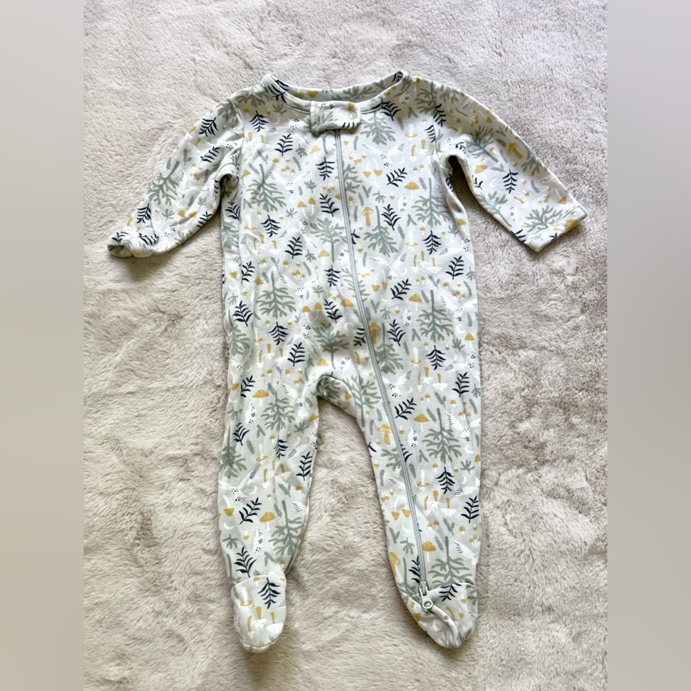 Nordstrom Owl Gender Neutral Footie Pajamas 3 Months